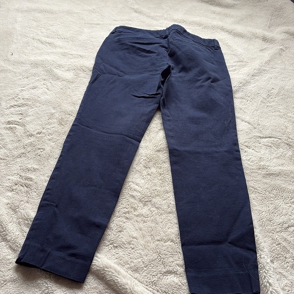 Old Navy Pixie Pants Navy Blue Ankle Trousers | 95% Cotton Stretch Slim Fit - Picture 5 of 8